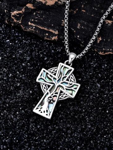 WINNICACA 925 Sterling Silver Tree of Life Pendant Necklace Protection Necklace Amulet Necklace Ancient Egyptian Greek Mythology Jewelry Gifts for Men Women in Kuwait