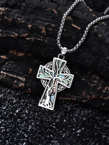 WINNICACA 925 Sterling Silver Tree of Life Pendant Necklace Protection Necklace Amulet Necklace Ancient Egyptian Greek Mythology Jewelry Gifts for Men Women in Kuwait