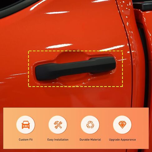 Lcojicep Car Exterior Door Handle Protector Trim Frame Cover Compatible with Tacoma 2024 2025, ABS Door Handle Cover,Car Door Handle Cover Frame Trim Accessories (Piano Black) in Kuwait