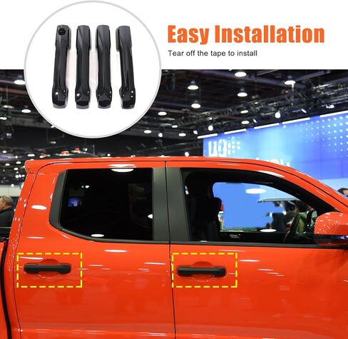Lcojicep Car Exterior Door Handle Protector Trim Frame Cover Compatible with Tacoma 2024 2025, ABS Door Handle Cover,Car Door Handle Cover Frame Trim Accessories (Piano Black) in Kuwait