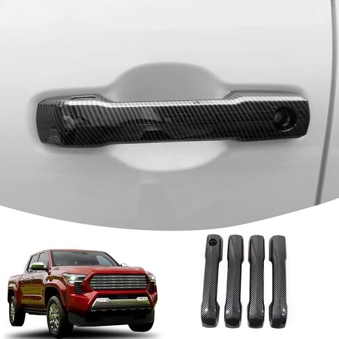 Lcojicep Car Exterior Door Handle Protector Trim Frame Cover Compatible with Tacoma 2024 2025, ABS Door Handle Cover,Car Door Handle Cover Frame Trim Accessories (Piano Black) in Kuwait