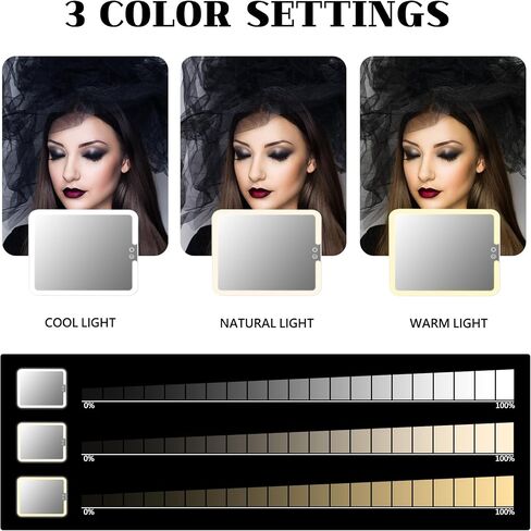 Makeup Bag with Led Mirror, Portable Travel Makeup Bag, Makeup Bag Organizer, Cosmetic Bag (Black) in Kuwait