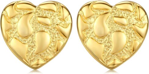 14k Gold Nugget Earrings Nugget Earrings For Women Gold Nugget Jewelry in Saudi Arabia