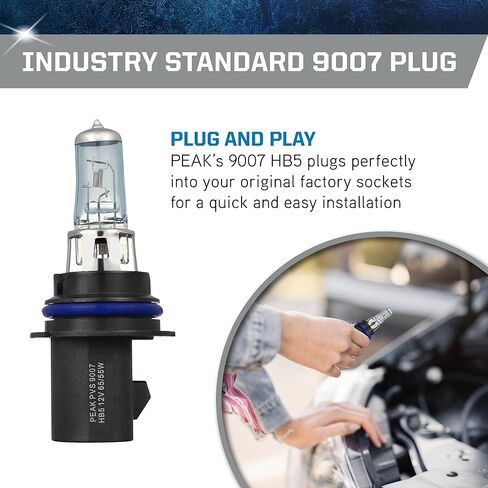 PEAK Power Vision Gold Automotive High Performance 9007/HB5 65/55W Headlights (2 Pack) in Kuwait