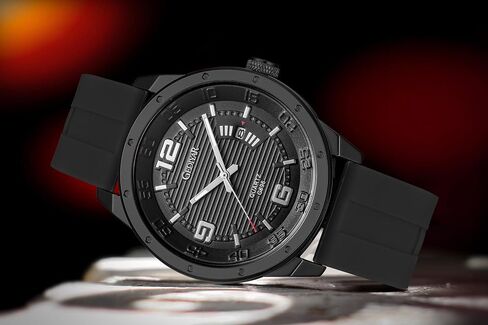 Fashion Analog Watch for Men, Waterproof Quartz Watch with Silicone Band, Unique Design Mens Military Army Sports Calendar Date Big Large Face Wrist Watch in Saudi Arabia