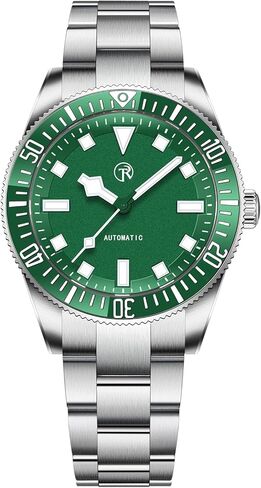 HaiQin RollsTimi Men's NH35 Automatic Watches Self Winding Stainless Steel Watch for Men 100M Waterproof Ceramic Bezel Screwed Crown Fashion Casual Wristwatch in Kuwait