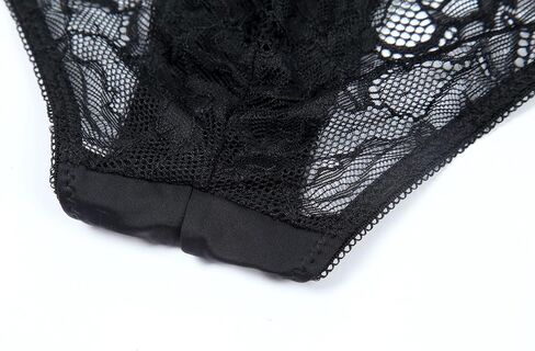 Verano Women's Crotchless Underwear Lace band Briefs Panties Silky Bikini in Saudi Arabia