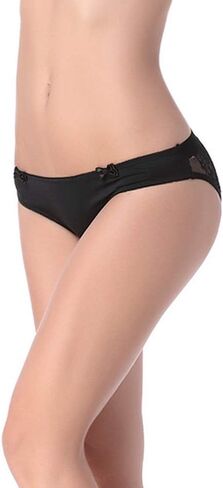 Verano Women's Crotchless Underwear Lace band Briefs Panties Silky Bikini in Saudi Arabia