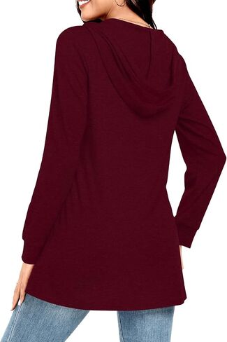 CATHY Hoodies for Women Plus Size Tunic Pullover Casual Sweatshirt Loose Flared Sweaters Fashion Outfits 2024 Trendy in Kuwait