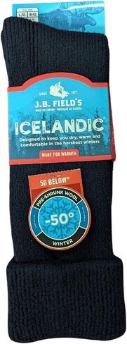 J.B. Field's -50 Below Icelandic Wool Socks for Extreme Cold Winter Weather, Thermal Socks for Women and Men, (Large) in Kuwait