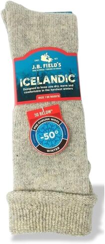 J.B. Field's -50 Below Icelandic Wool Socks for Extreme Cold Winter Weather, Thermal Socks for Women and Men, (Large) in Kuwait