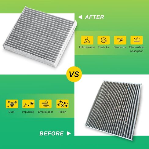 CF10285 Cabin Air Filter with Activated Carbon Compatible with Subaru Toyota Camry 4Runner Rav4 Lexus Pontiac Scion Jaguar Land Rover CP285 in Saudi Arabia
