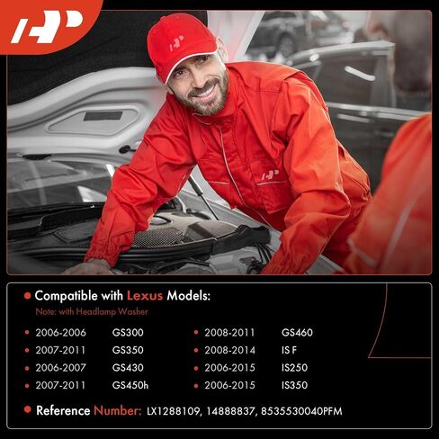 A-Premium Windshield Washer Reservoir Compatible with Select Lexus Models - IS250, IS350, IS F, GS300, GS350, GS430, GS450h, GS460, with (Washer Pump/Cap/Filler Neck/Hose/Bracket/Fluid Level Sensor) in Saudi Arabia