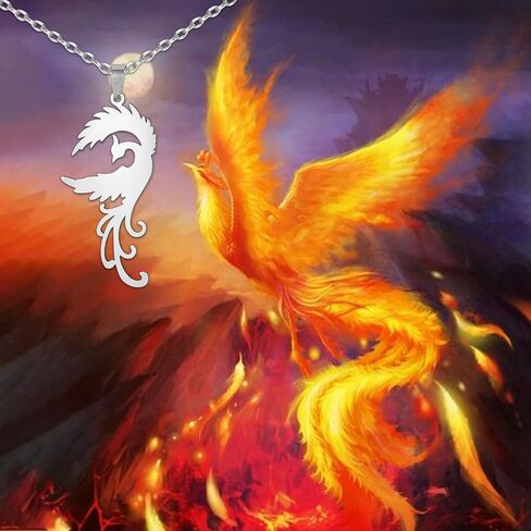 Fullrainbow phoenix pendant necklace Stainless steel Sliver Jewelry for Women phoenix necklace phoenix jewelry for women in Saudi Arabia