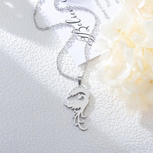 Fullrainbow phoenix pendant necklace Stainless steel Sliver Jewelry for Women phoenix necklace phoenix jewelry for women in Saudi Arabia
