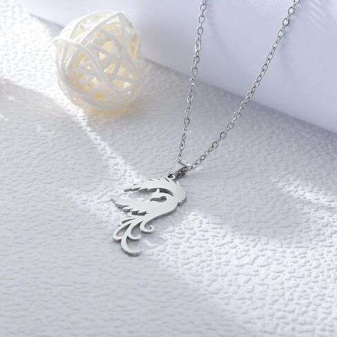 Fullrainbow phoenix pendant necklace Stainless steel Sliver Jewelry for Women phoenix necklace phoenix jewelry for women in Saudi Arabia