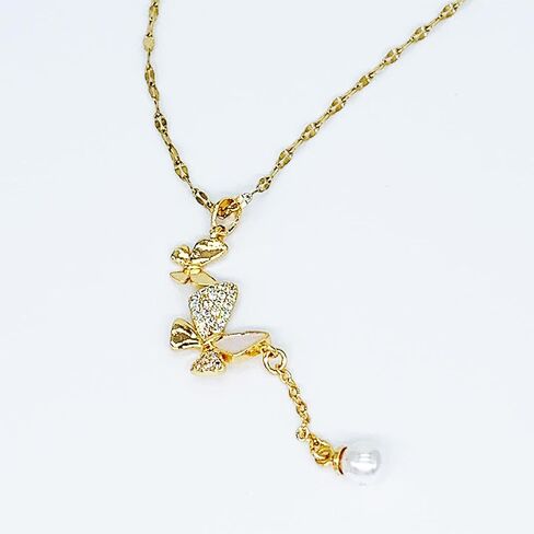 Necklaces For Women, Crafted In 18K Gold Plated Titanium Steel And Zircon, Gifts For Moms, Aunt, Grandma, Ladies for Christmas. in Saudi Arabia