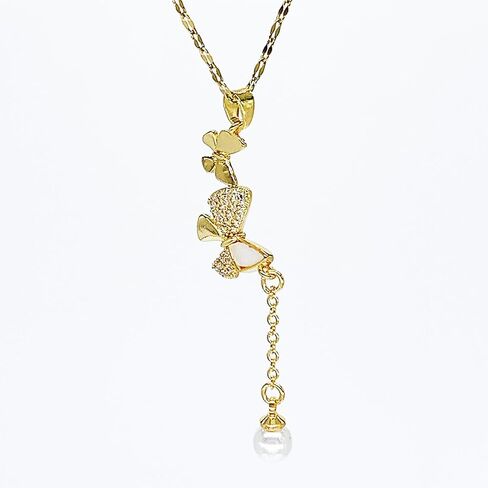 Necklaces For Women, Crafted In 18K Gold Plated Titanium Steel And Zircon, Gifts For Moms, Aunt, Grandma, Ladies for Christmas. in Saudi Arabia