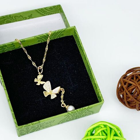 Necklaces For Women, Crafted In 18K Gold Plated Titanium Steel And Zircon, Gifts For Moms, Aunt, Grandma, Ladies for Christmas. in Saudi Arabia