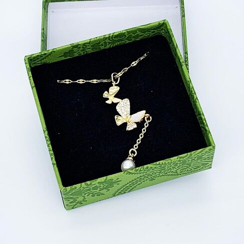 Necklaces For Women, Crafted In 18K Gold Plated Titanium Steel And Zircon, Gifts For Moms, Aunt, Grandma, Ladies for Christmas. in Saudi Arabia
