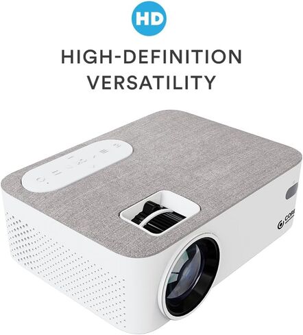 Core Innovations Home Theater Bundle with Projector, 120" Screen, and Two Mini Bluetooth Wireless Bone Conduction Instant Speakers, Sea Blue in Kuwait