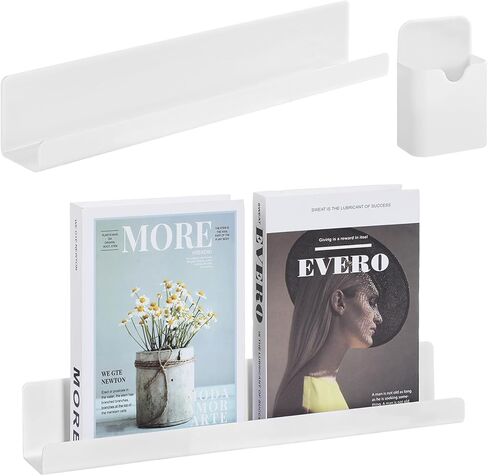 2 PCS Magnetic Book Shelves, Bookshelves for Whiteboard, Magnetic Shelf Metal Floating Book Shelves Rack for Office, Magnetic Book Display Shelf for School Classroom in Saudi Arabia