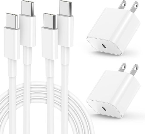 for iPhone 15 Fast Charger and 10ft Type C to C Cable Cord Long, 20W USB C Charging Block for Apple iPhone 15 Plus/15 Pro Max,iPad Pro 12.9/11 inch/4/3 th/Air/Mini,Wall Plug Power Adapter Cube Pink in Kuwait