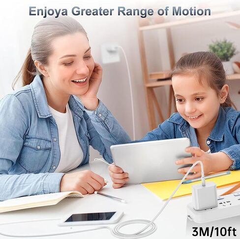 for iPhone 15 Fast Charger and 10ft Type C to C Cable Cord Long, 20W USB C Charging Block for Apple iPhone 15 Plus/15 Pro Max,iPad Pro 12.9/11 inch/4/3 th/Air/Mini,Wall Plug Power Adapter Cube Pink in Kuwait