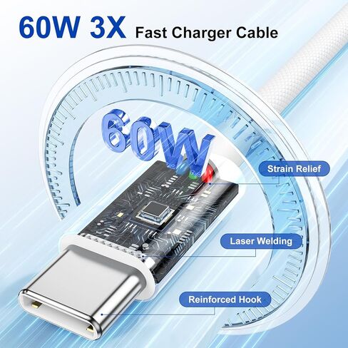 for iPhone 15 Fast Charger and 10ft Type C to C Cable Cord Long, 20W USB C Charging Block for Apple iPhone 15 Plus/15 Pro Max,iPad Pro 12.9/11 inch/4/3 th/Air/Mini,Wall Plug Power Adapter Cube Pink in Kuwait