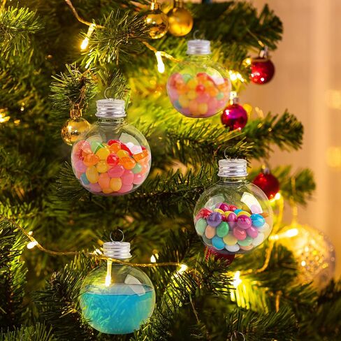 6Pcs Christmas Booze Balls Ornaments, 100ml Capacity Gold-Plated Christmas Drink Balls Shot Glass, Reusable and Fillable Festive Booze Balls for Holiday Parties Home and Christmas Tree Decorations in Saudi Arabia
