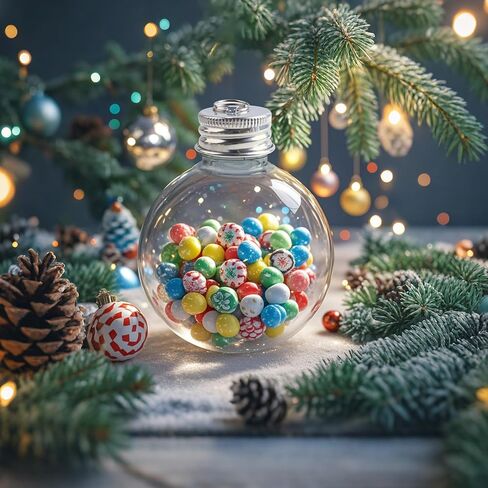 6Pcs Christmas Booze Balls Ornaments, 100ml Capacity Gold-Plated Christmas Drink Balls Shot Glass, Reusable and Fillable Festive Booze Balls for Holiday Parties Home and Christmas Tree Decorations in Saudi Arabia