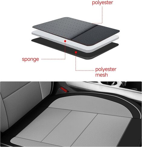 GXT Custom Fit Chevrolet Silverado Seat Covers, Front & Rear Waterproof Leather Car Seat Covers, Seat Cushion Protector Fit for Chevrolet Silverado 2007-2013, 2019-2023(Black) in Kuwait