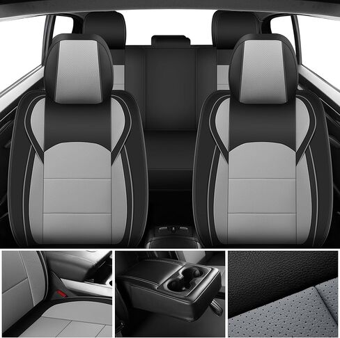 GXT Custom Fit Chevrolet Silverado Seat Covers, Front & Rear Waterproof Leather Car Seat Covers, Seat Cushion Protector Fit for Chevrolet Silverado 2007-2013, 2019-2023(Black) in Kuwait