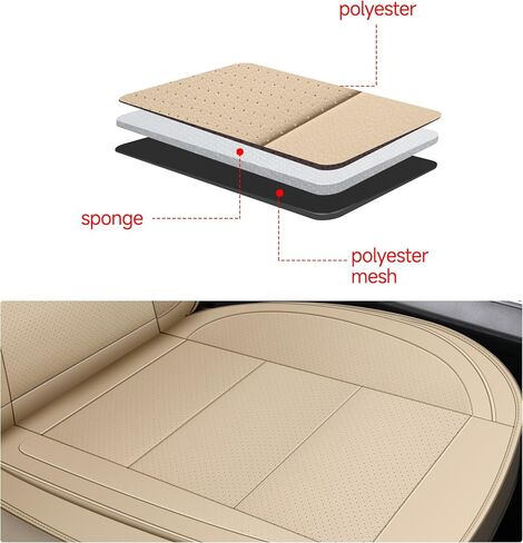GXT Custom Fit Chevrolet Silverado Seat Covers, Front & Rear Waterproof Leather Car Seat Covers, Seat Cushion Protector Fit for Chevrolet Silverado 2007-2013, 2019-2023(Black) in Kuwait