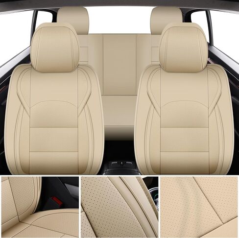 GXT Custom Fit Chevrolet Silverado Seat Covers, Front & Rear Waterproof Leather Car Seat Covers, Seat Cushion Protector Fit for Chevrolet Silverado 2007-2013, 2019-2023(Black) in Kuwait