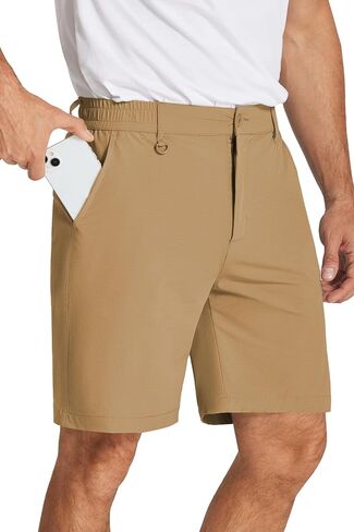 شورت جولف رجالي من COOFANDY مقاس 8 بوصات خفيف الوزن وسريع الجفاف كاجوال شورت للمشي لمسافات طويلة والسفر مع جيوب in Kuwait