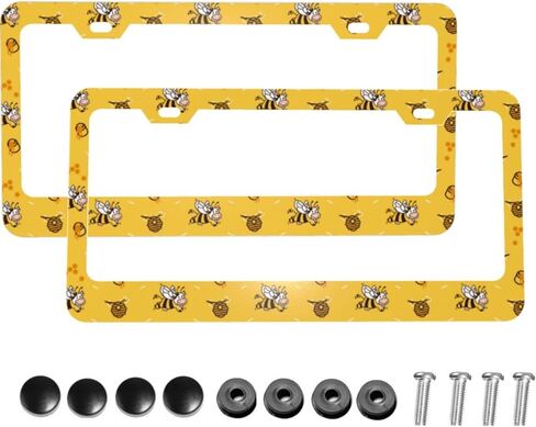 إطار لوحة ترخيص معدني من الألومنيوم من Dujiea مكون من قطعتين بعلم جمهورية الدومينيكان مع أغطية لولبية، وفتحتين لإطار لوحة الترخيص وحامل غطاء بطاقة السيارة للمركبات القياسية الأمريكية in Kuwait