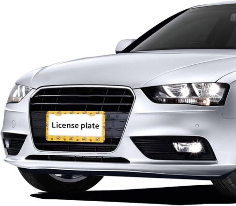 إطار لوحة ترخيص معدني من الألومنيوم من Dujiea مكون من قطعتين بعلم جمهورية الدومينيكان مع أغطية لولبية، وفتحتين لإطار لوحة الترخيص وحامل غطاء بطاقة السيارة للمركبات القياسية الأمريكية in Kuwait