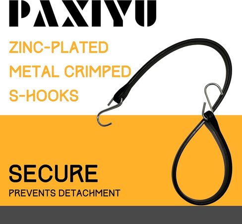 Heavy-Duty Outdoor Rubber Bungee Cords with Hooks, Assorted Sizes (9", 15", 21", 31"), EPDM Rubber Straps for Securing Tarps, Covers, Canvases, Vehicles, and Cargo – Weatherproof, 10 Pack in Saudi Arabia
