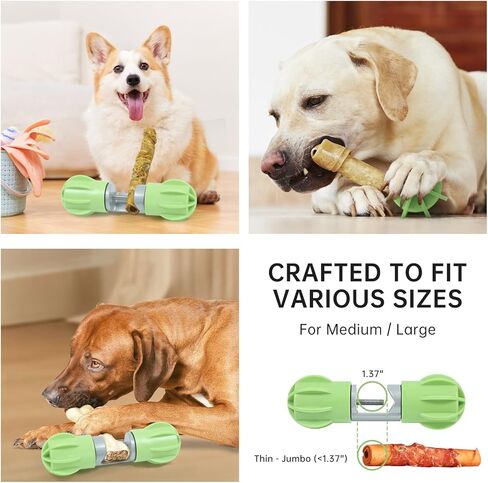 بولت ستيك بولت للكلاب، حامل مكافآت الكلاب، تمسك حتى آخر قضمة - ثابت بشكل آمن للمساعدة في منع الاختناق، جهاز أمان للكلاب - غطاء من السيليكون لحماية الأرضية وتقليل الضوضاء (وردي) in Kuwait