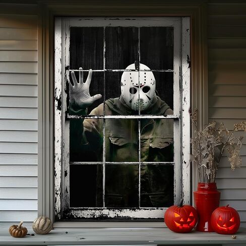 ملحقات الهالوين المرعبة لقلادة النافذة لتزيين الأغطية العالمية الداخلية والخارجية - باللون الأخضر in Kuwait