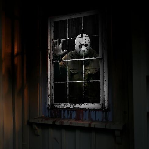 ملحقات الهالوين المرعبة لقلادة النافذة لتزيين الأغطية العالمية الداخلية والخارجية - باللون الأخضر in Kuwait