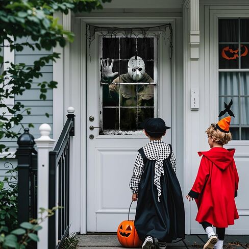 ملحقات الهالوين المرعبة لقلادة النافذة لتزيين الأغطية العالمية الداخلية والخارجية - باللون الأخضر in Kuwait