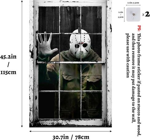 ملحقات الهالوين المرعبة لقلادة النافذة لتزيين الأغطية العالمية الداخلية والخارجية - باللون الأخضر in Kuwait