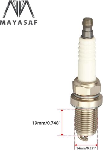 MAYASAF Spark Plugs 4644 Automotive Replacement Ignition Plug for Audi 2005-13 A3 08-16 A5 10-16 Q5, for Passat 2006-10 Seat type Flat, Thread Diameter 14 mm(0.551")/Reach 19mm(0.75") 4 Pack in Saudi Arabia