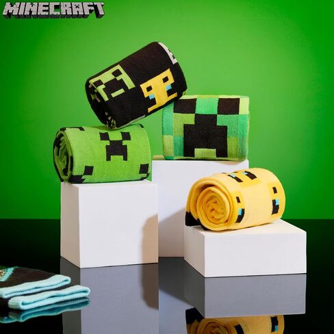 مجموعة جوارب رجالي من Minecraft مكونة من 5 جوارب لساق الساق للرجال والمراهقين - ملابس رياضية ناعمة قابلة للتنفس مقاس 7-10 هدايا له in Saudi Arabia