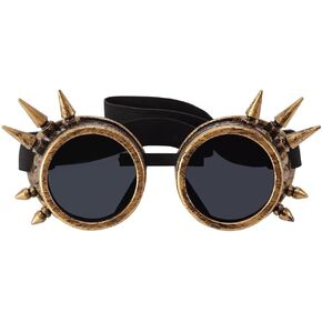 Lelinta Vintage Steampunk Goggles Glasses Halloween Costume Accessories for Men Women Cosplay Party