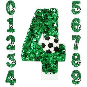 Gradation Sequins Birthday Number Candles Cake Topper Decorations for Wedding Anniversary Party Supplies Shell Pearl Blue 4