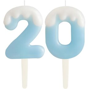 Ice Cream Pink 2nd Birthday Candles, Cream Numbers 2 Birthday Party Decoration, Birthday Cake Topper, Happy 2nd Birthday Cake Candles for Birthday Party Wedding Anniversary Celebration Supplies