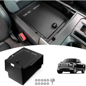 BESTAOO Center Console Safe Box Armrest Lock Storage Organizer Box Compatible with 2021 2022 2023 2024+ Ford F150, with 3 Digit Combo Password Car Interior Security